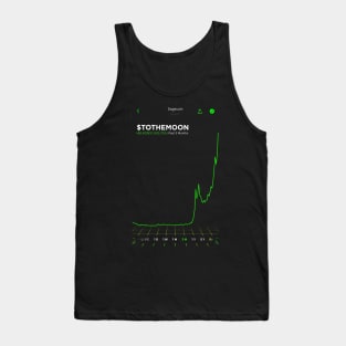 Dogecoin To The Moon Black and White Tank Top